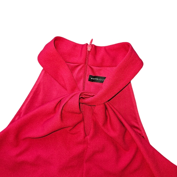 White House Black Market Hot Pink Twisted Halter Neck Sleeveless Top. Size s - Picture 3 of 8